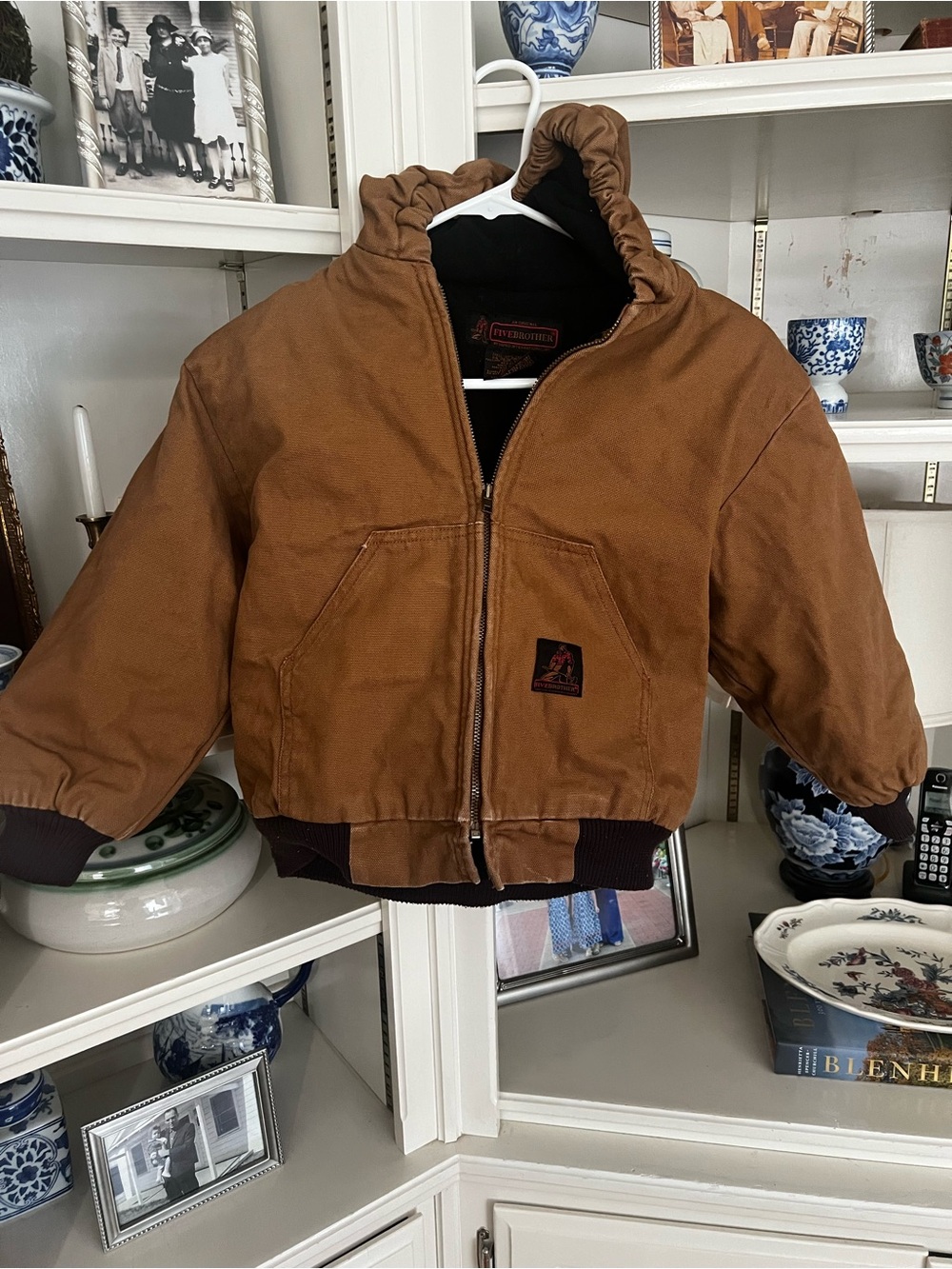Brother Kids Brown Hooded Puffer Jacket